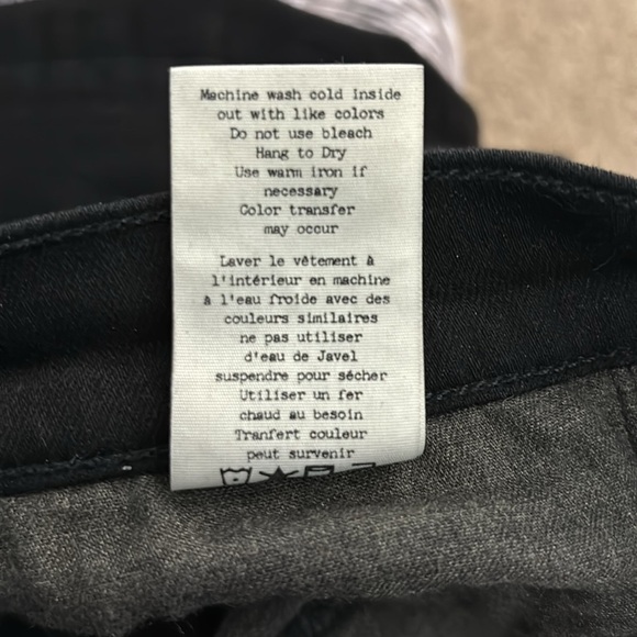 RAG & BONE Black Hampton Raw Hem Jeans Size 29 - Picture 9 of 10